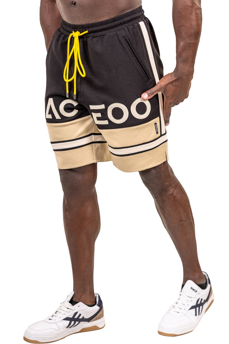 Marthyr Logo Graphic Shorts, Alternate, color, BLACK