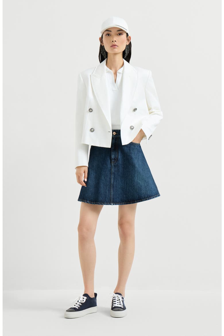 Blazer with monili, Alternate, color, White