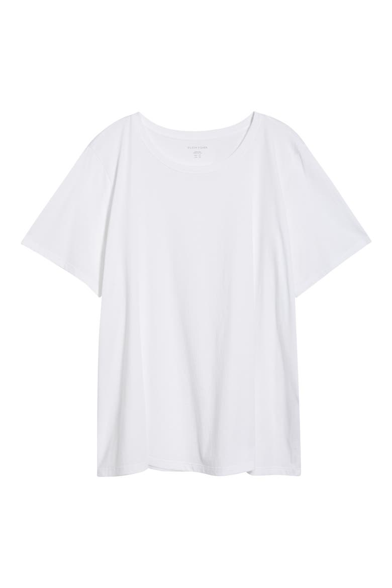 Crewneck Organic Cotton T-Shirt, Alternate, color, WHITE