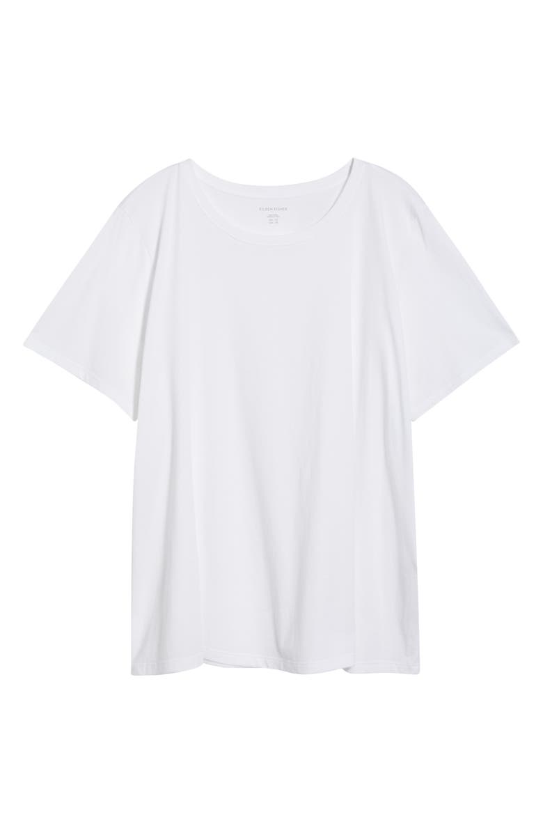 Eileen Fisher Crewneck Organic Cotton T-Shirt, Alternate, color, White