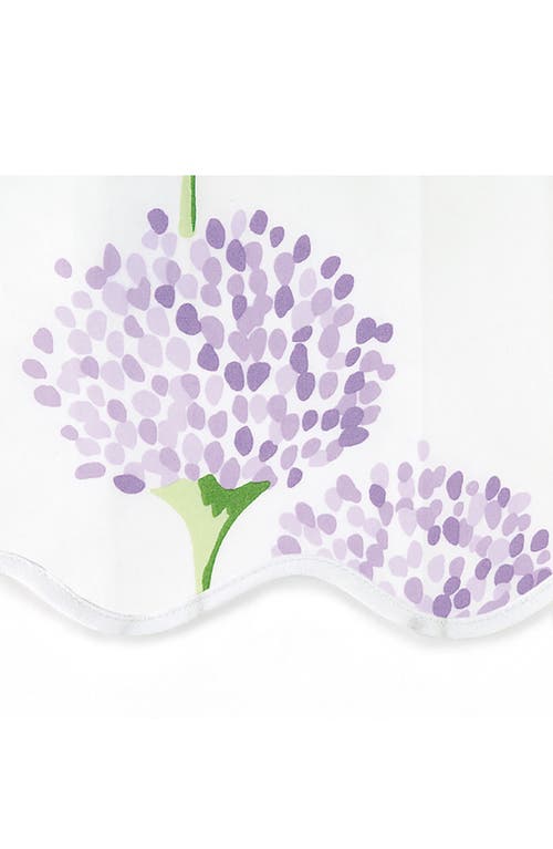 Matouk Floral Cotton Percale Flat Sheet In Lavender
