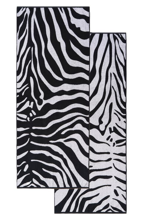 Wild Zebra Hand Towels