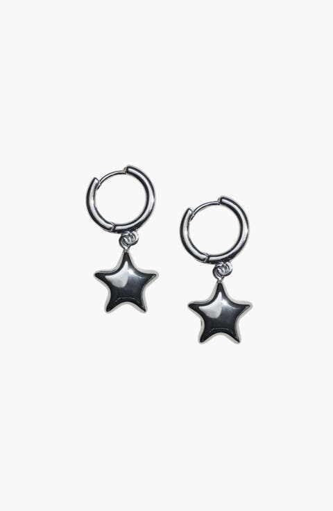 Waterproof Puffy Star Huggie Earrings