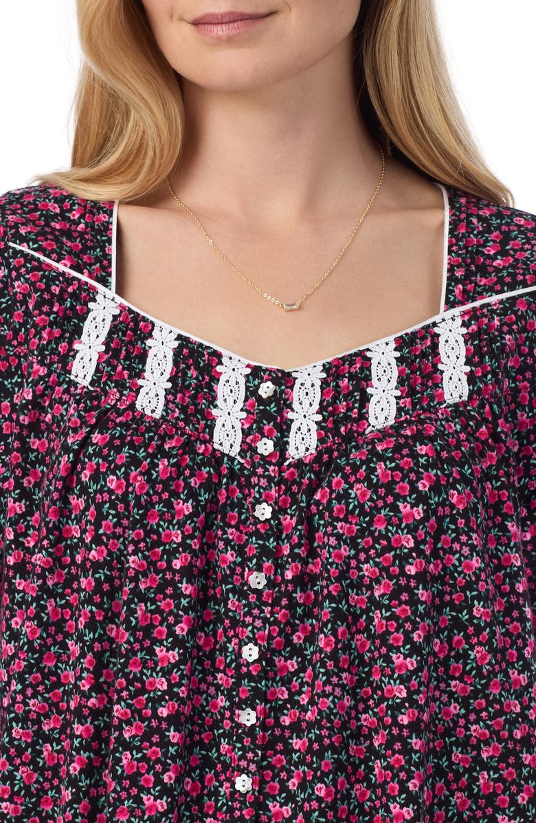 Eileen West Long Sleeve Cotton Jersey Nightgown, Alternate, color,