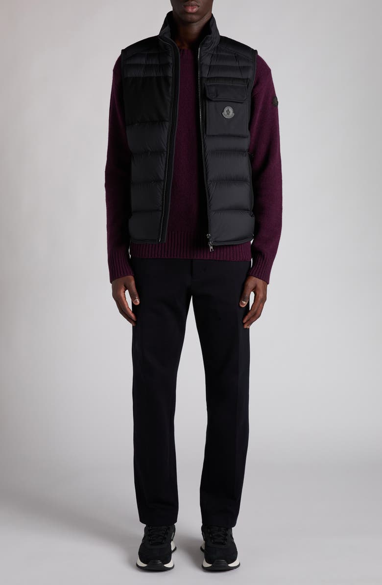Moncler Estagnous Down Puffer Vest, Alternate, color, Black