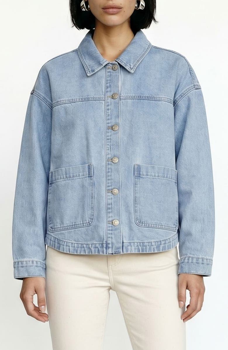 VERO MODA Jamie Denim Shacket, Main, color, Light Blue Denim