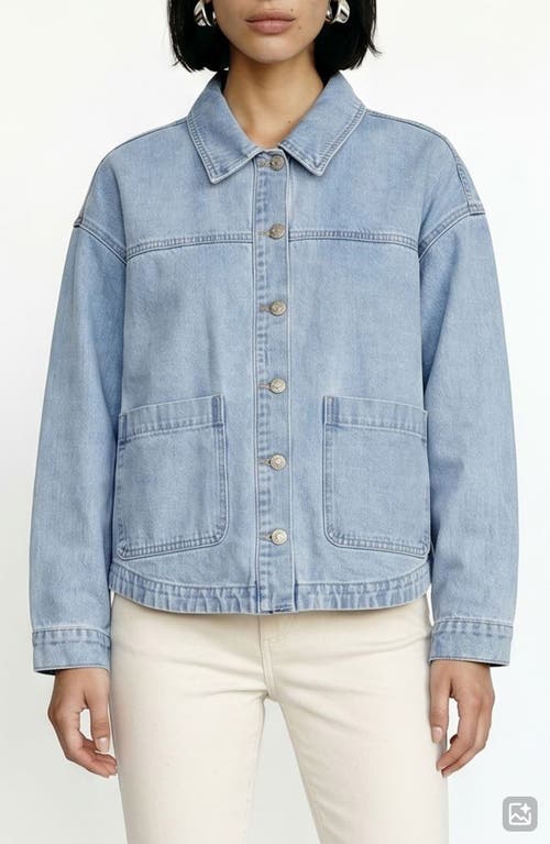 VERO MODA Jamie Denim Shacket in Light Blue Denim at Nordstrom, Size X-Large