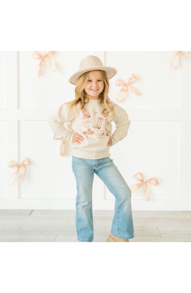 Sweet Wink Cowgirl Cutie Sweatshirt, Alternate, color, Brown Multicolor