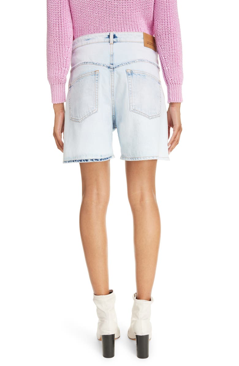 Isabel Marant Oreta High Waist Denim Shorts, Alternate, color,