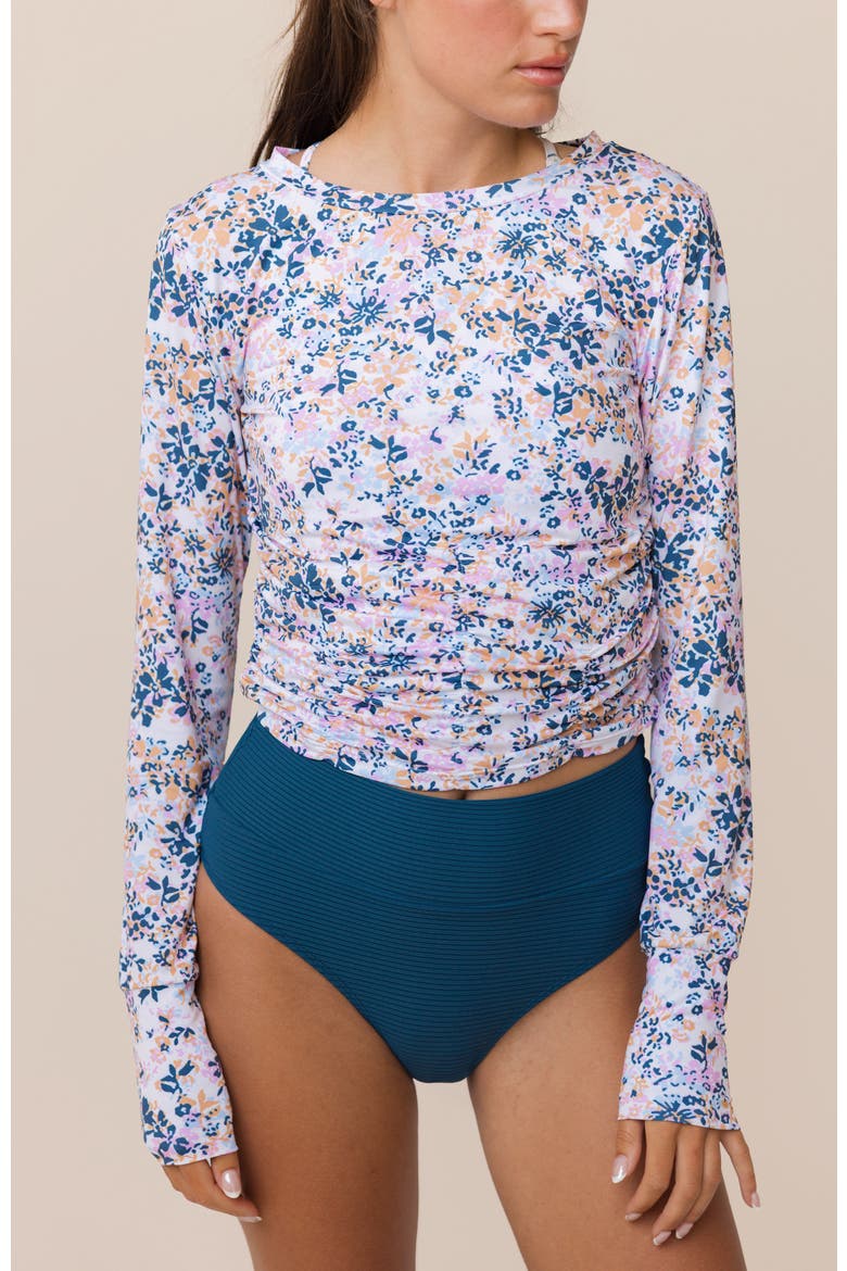 Ruched Sun Shirt, Main, color, Caspian