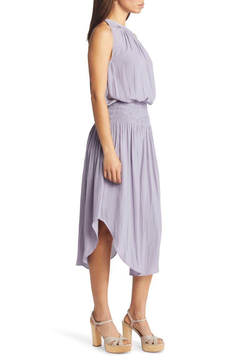 Audrey Smocked Waist Sleeveless Midi Dress, Alternate, color, LAVENDER LUST