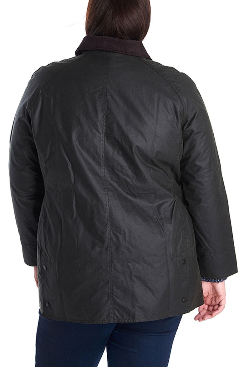 Beadnell Water Resistant Waxed Cotton Jacket, Alternate, color, SAGE GREEN