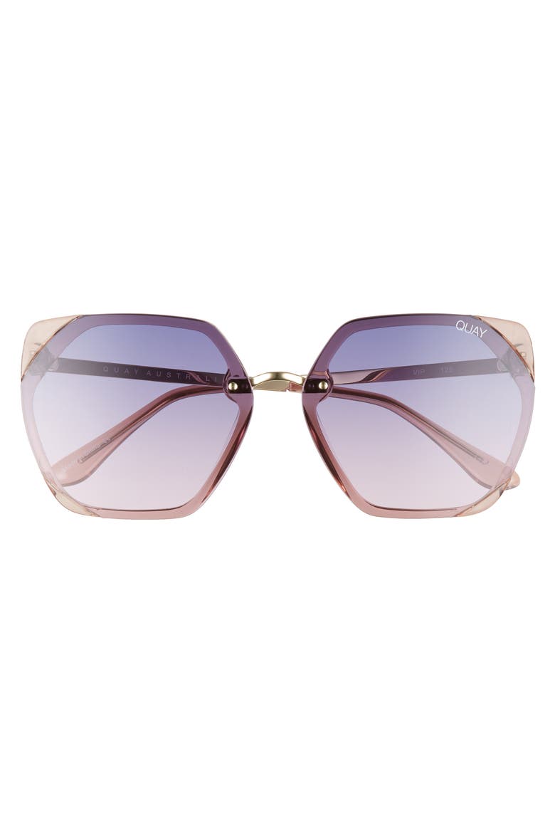 Australia VIP 58mm Gradient Geometric Sunglasses, Alternate, color, PINK/ NAVY PINK