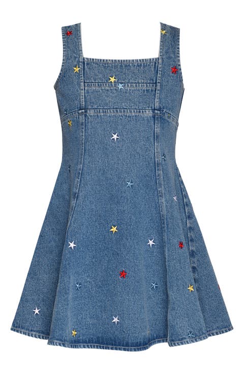 Kids' Embroidered Fit & Flare Dress (Big Kid)