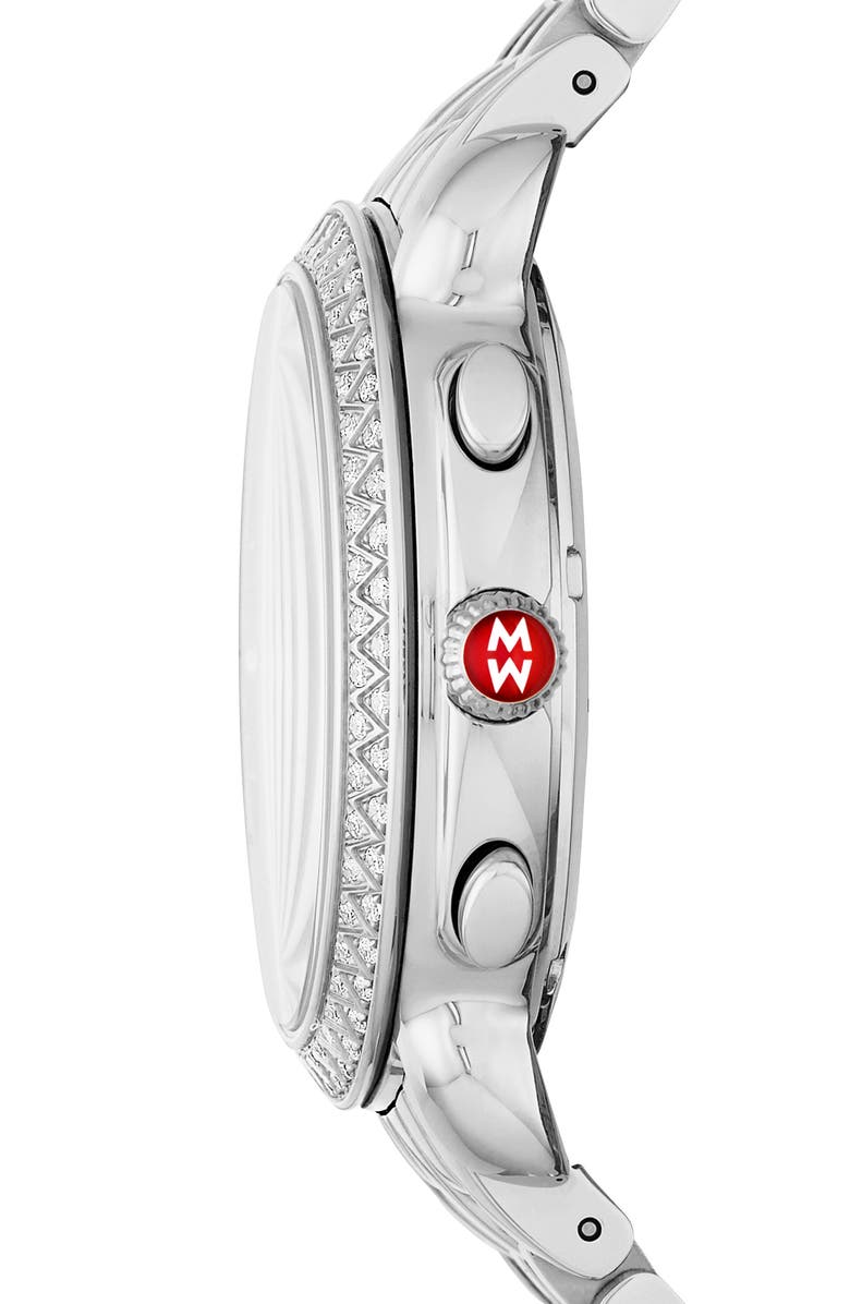 MICHELE Sidney Chronograph Diamond Watch Head & Bracelet, 38mm, Alternate, color, 