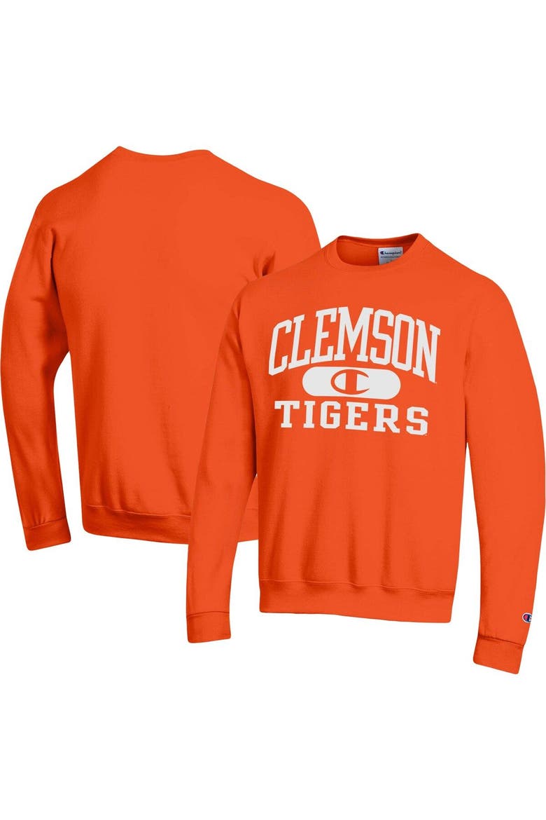Men's Champion Orange Clemson Tigers Arch Pill Sweatshirt, Main, color, Orange