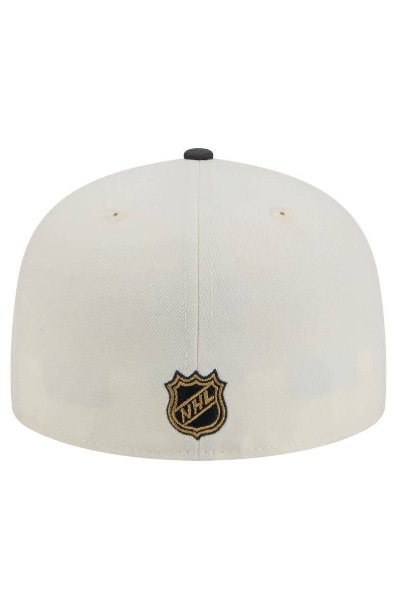 New Era Men's New Era White Vegas Golden Knights Chrome Two-Toned 59FIFTY Fitted Hat, Alternate, color, Cream