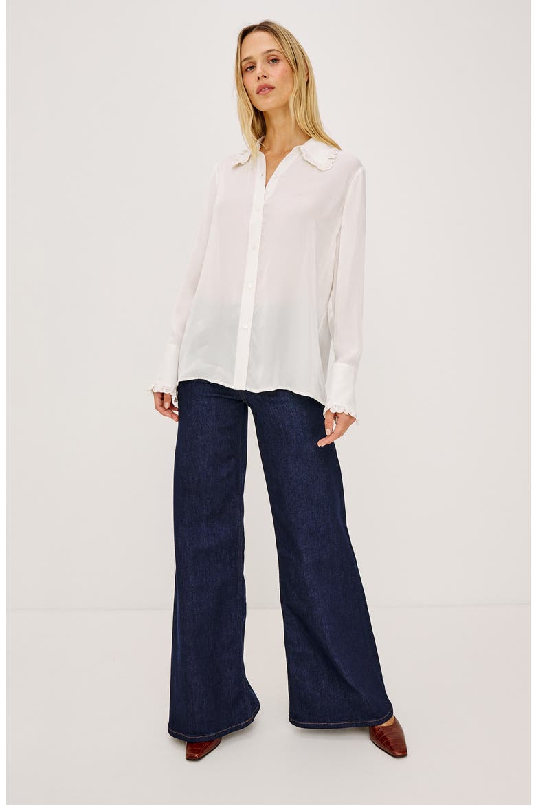 Beatrix Eyelet Collar Shirt, Alternate, color, IVORY