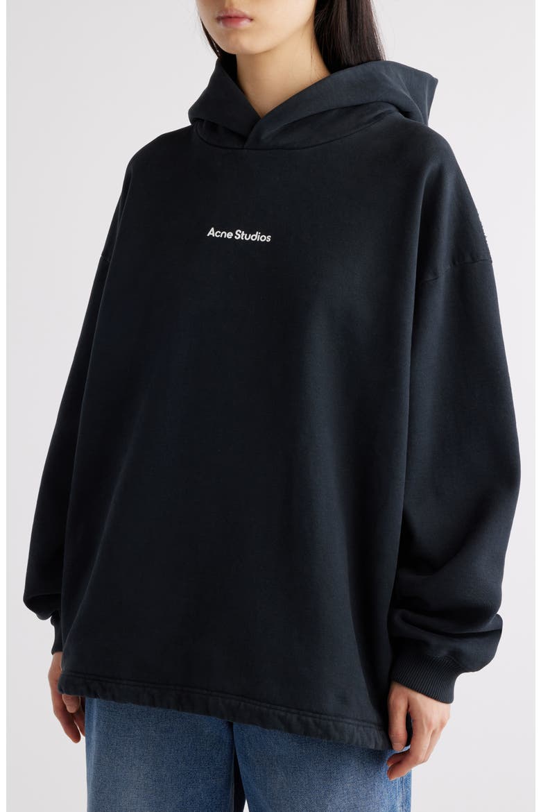 Fikka U Stamp Organic Cotton Hoodie, Alternate, color, BLACK