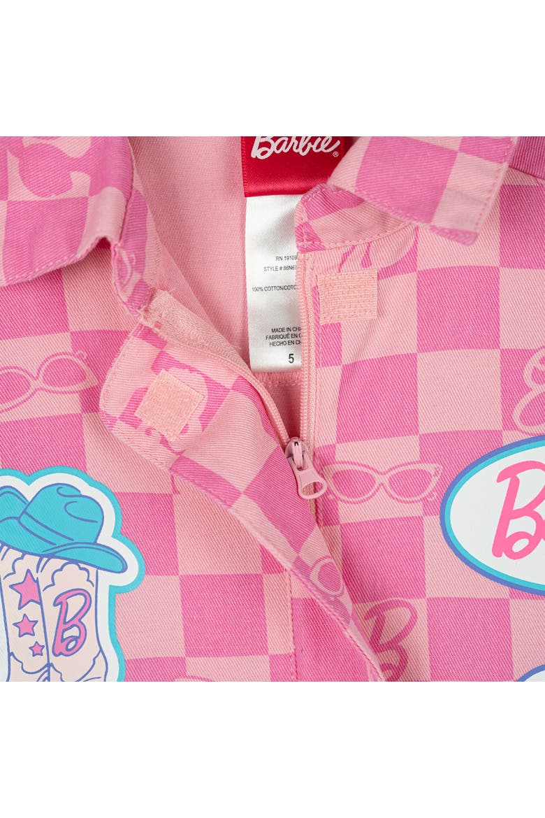 Cosplay Zip-Up One Piece, Alternate, color, Pink Barbie Checker