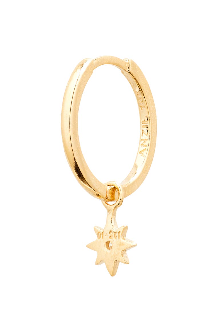 Jac+Jo Icon Starburst Charm Hoop Earring, Alternate, color, GOLD CLEAR