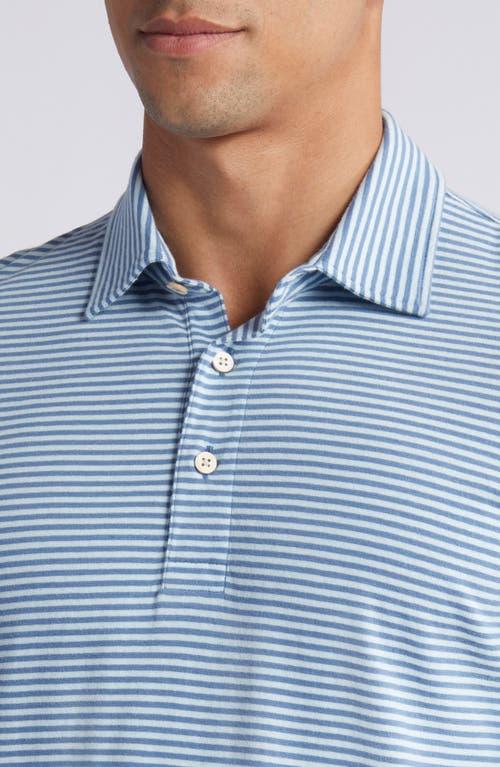 Faherty Retreat Stripe Polo In Aqua Springs Stripe