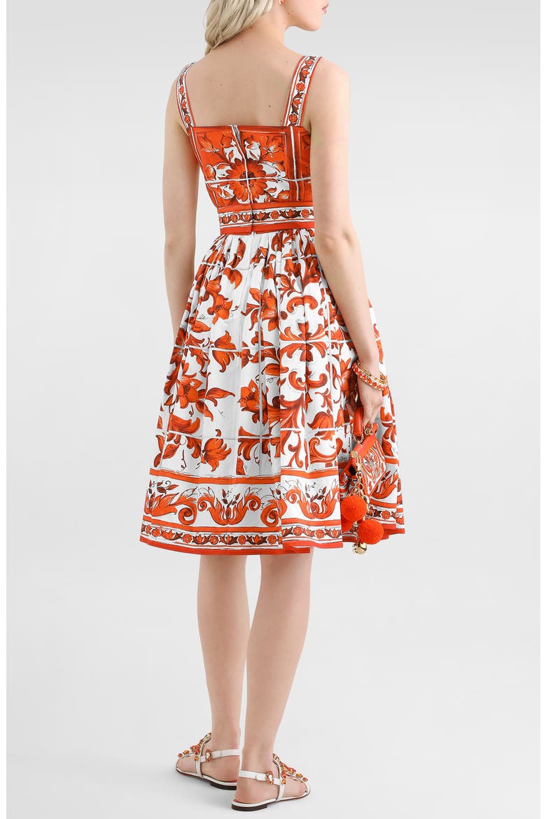 Majolica Print Cotton Poplin Sundress, Alternate, color, S9000 VARIANTE ABBINATA