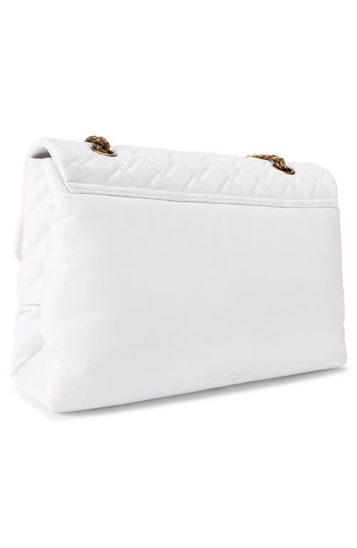 Kurt Geiger London Extra Large Kensington Leather Shoulder Bag In White