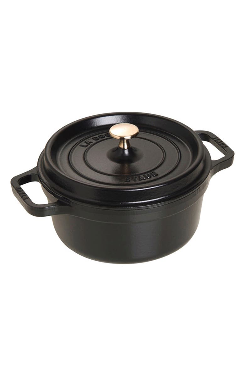 Staub 2.75-Quart Enameled Cast Iron Dutch Oven, Main, color, Matte Black