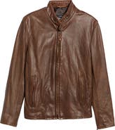 Schott NYC Café Racer Hand Vintaged Cowhide Leather Jacket