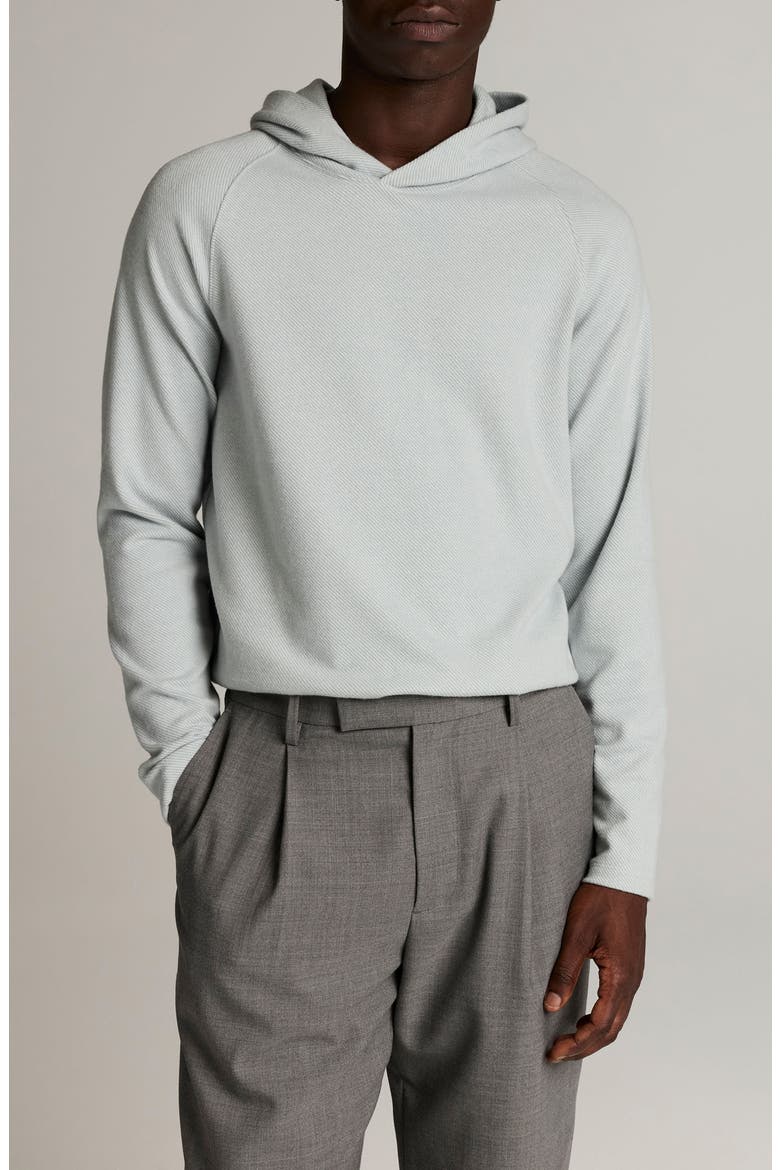 Broken Twill Hoodie, Main, color, HIGH RISE BLUE/OFF W