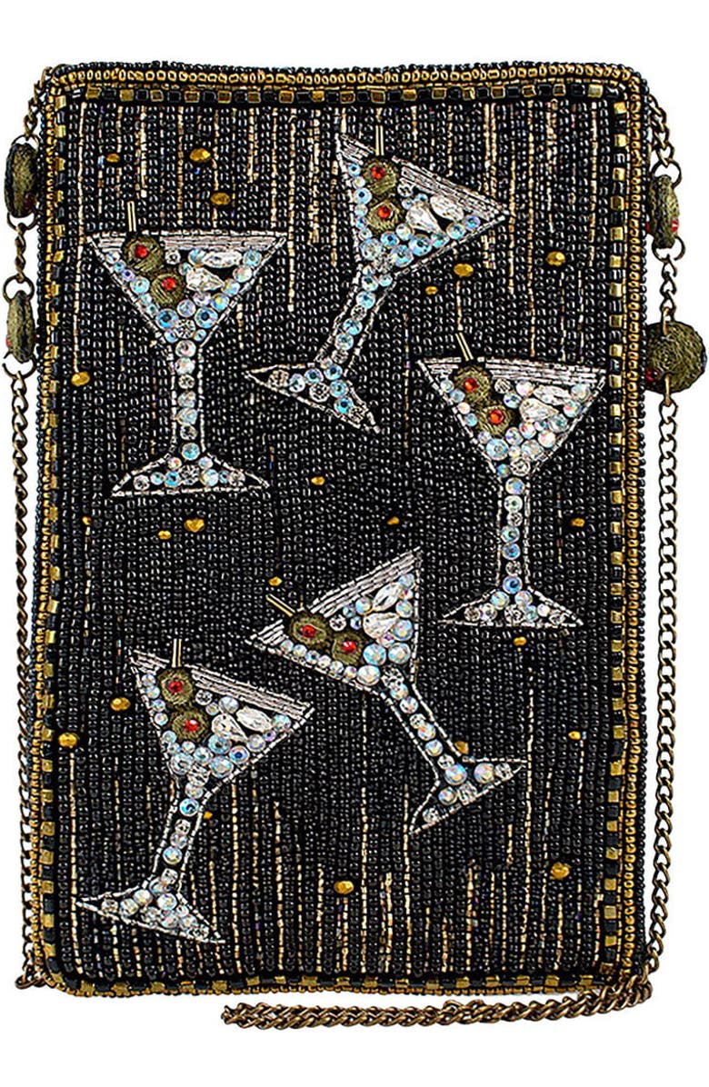 Mary Frances Accessories Sip Happens Mini Handbag, Main, color, Black