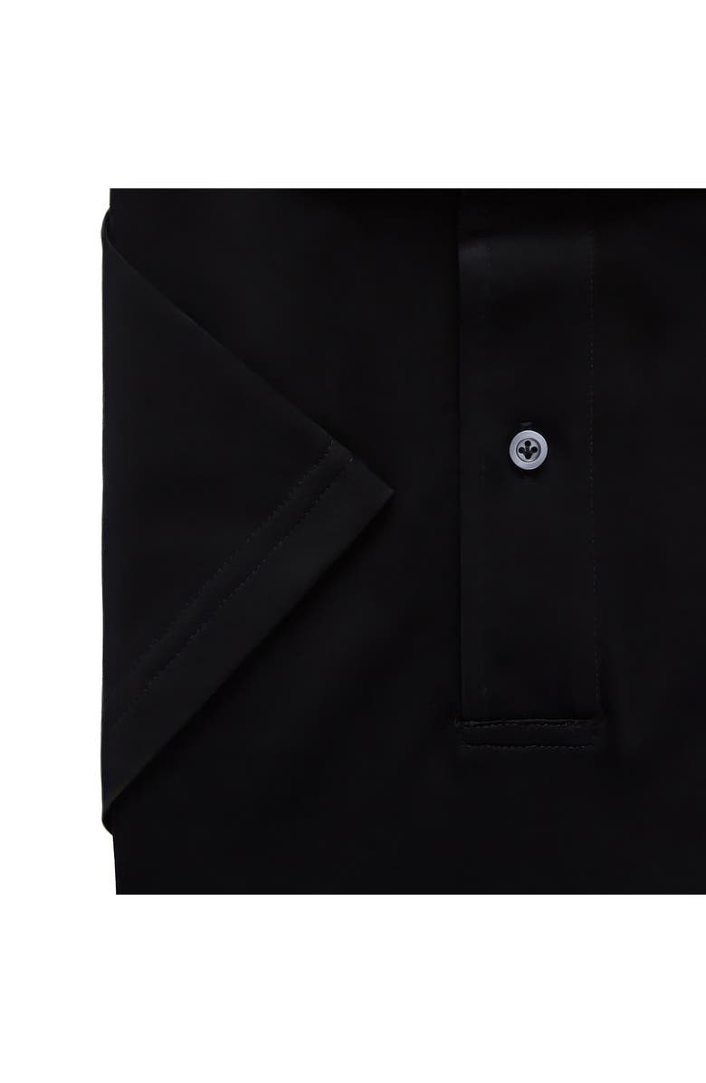 Emanuel Berg Textured Luxe Polo, Alternate, color, Black