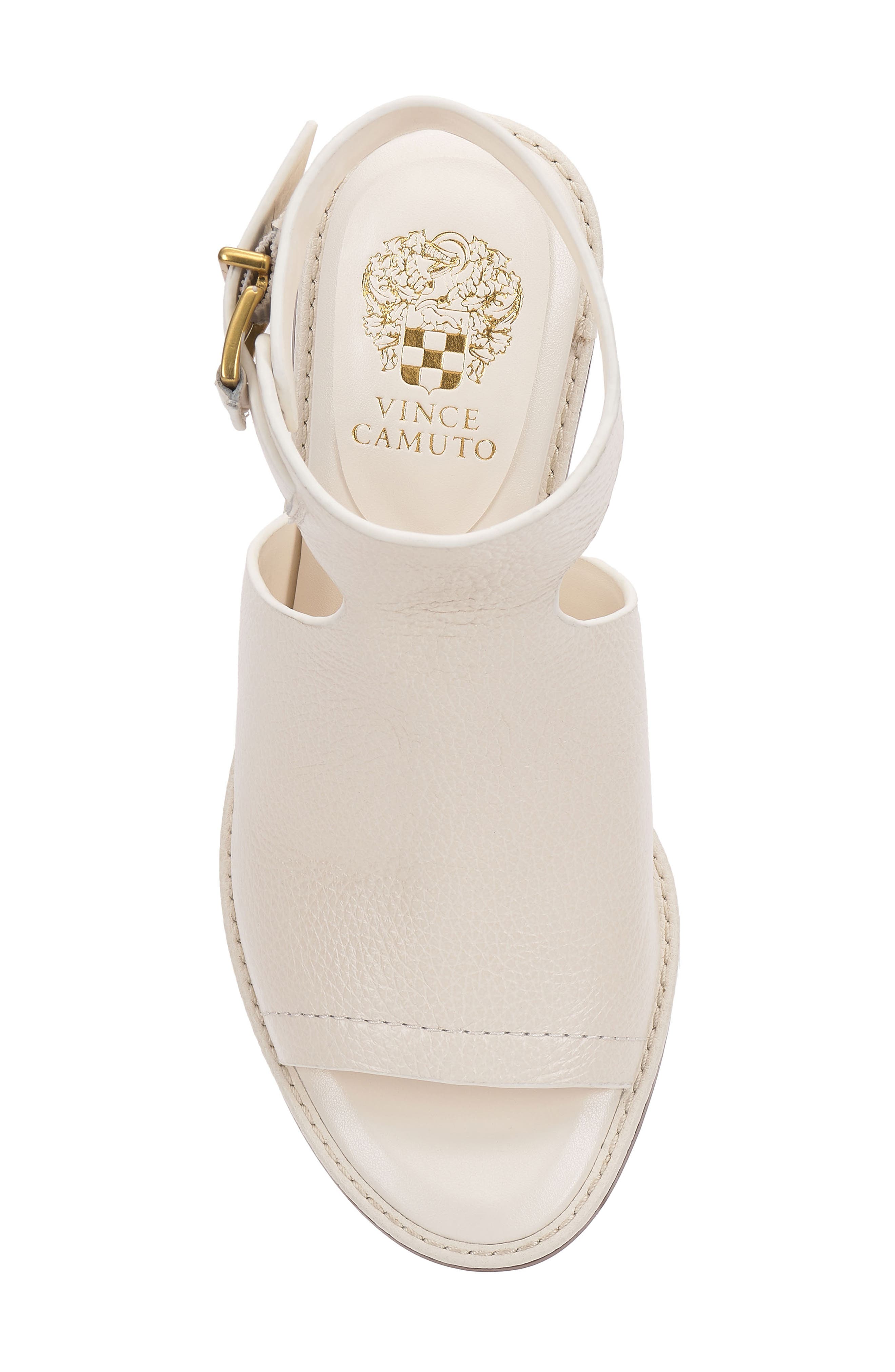 Vince Camuto Faelan Peep Toe Sandal, Alternate, color, Coconut Cream