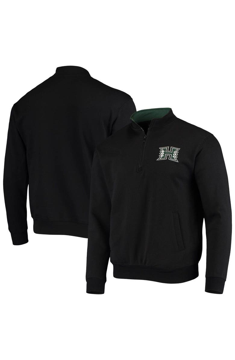 COLOSSEUM Men's Colosseum Black Hawaii Warriors Tortugas Logo Quarter-Zip Jacket, Main, color, 