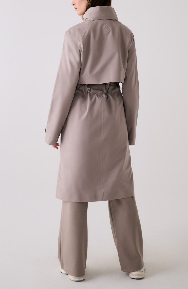 Lole Alizé Rain Trench Coat, Alternate, color, Pebble