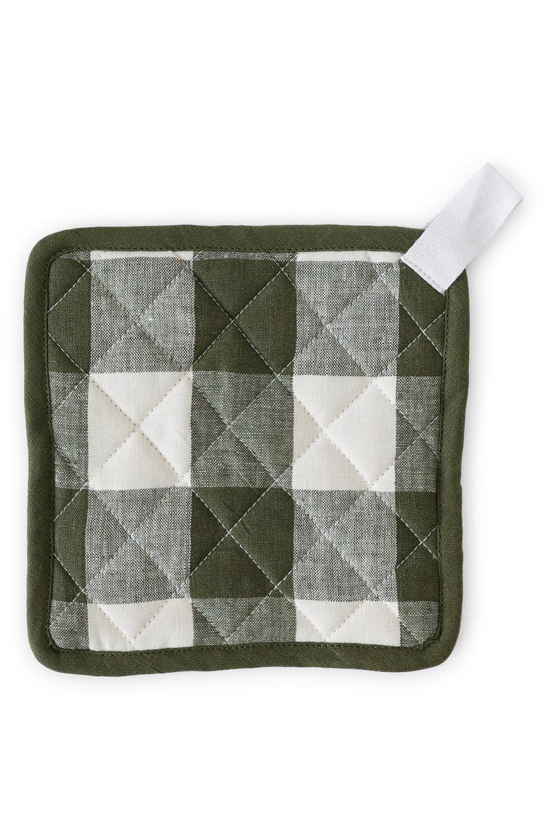 Heirloomed Collection Oven Mitt & Potholder Set, Alternate, color, Olivegingham