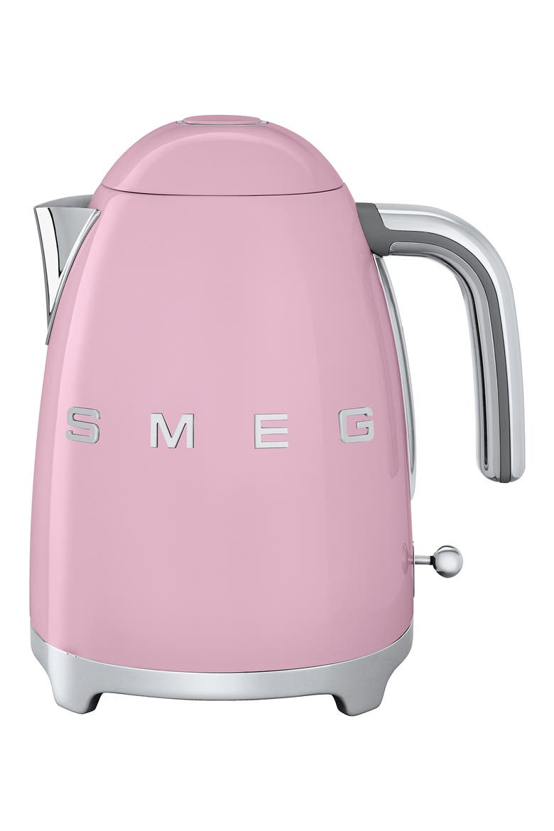 '50s Retro Style Electric Kettle, Main, color, PINK