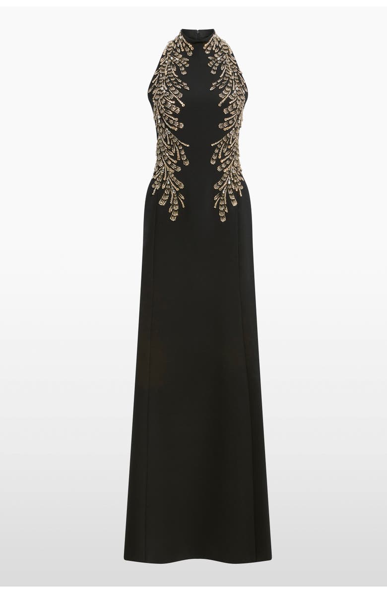 Jenny Packham Elu Dress, Main, color, Liquorice