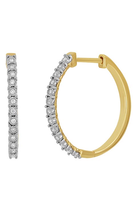Diamond Hoop Earrings - 0.06ct.