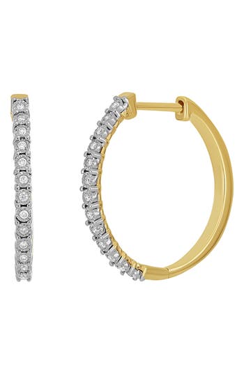Carriere Jewelry Carrière Jewelry Diamond Hoop Earrings In 14k Yellow Gold