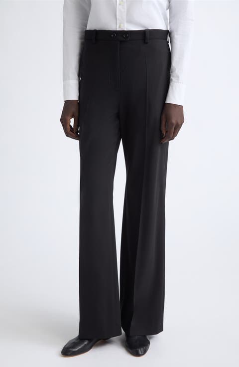 Low Waist Loose Fit Stretch Virgin Wool Pants