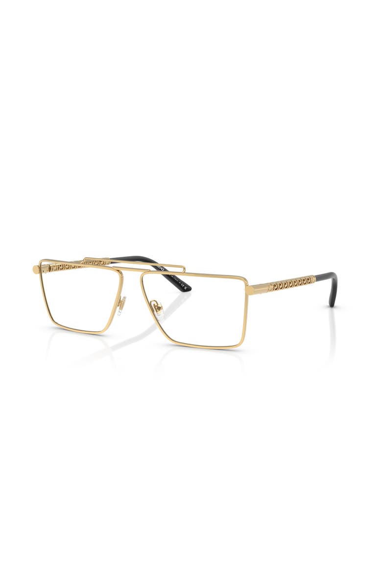 Versace 59mm Rectangle optical glasses, Main, color, Gold