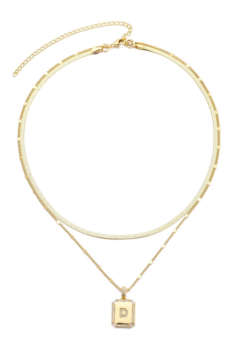 Initial Tag Pendant Necklace, Alternate, color, GOLD-D