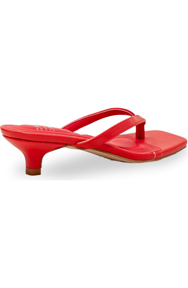 CHASE AND CHLOE Raya Kitten Heel Sandal, Alternate, color, Red Pu