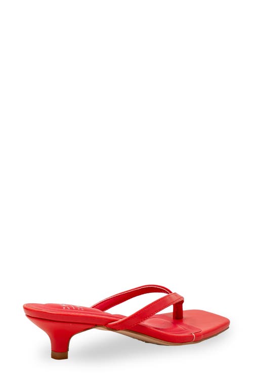 Chase & Chloe Chase And Chloe Raya Kitten Heel Sandal In Red