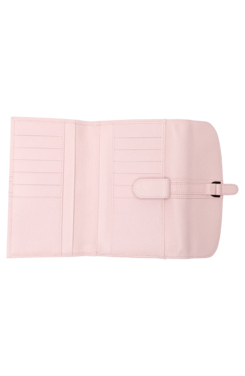 Longchamp Leather Checkbook Wallet, Alternate, color, Powder