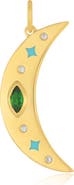 EF Collection Jumbo Magic Moon Tsavorite & Diamond Charm
