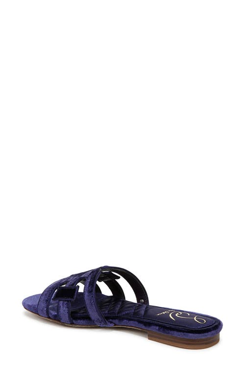 Sam Edelman Bay Honore Slide Sandal Dark Winter Violet Velvet