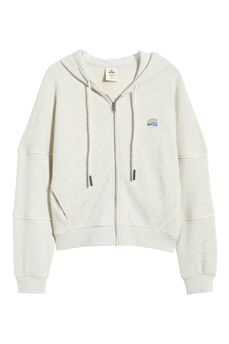 Surf Side Full Zip Hoodie, Alternate, color, GREY MARLE